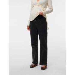 Mamalicious Zwangerschapsjeans Wide Leg Zwart S tem XXL