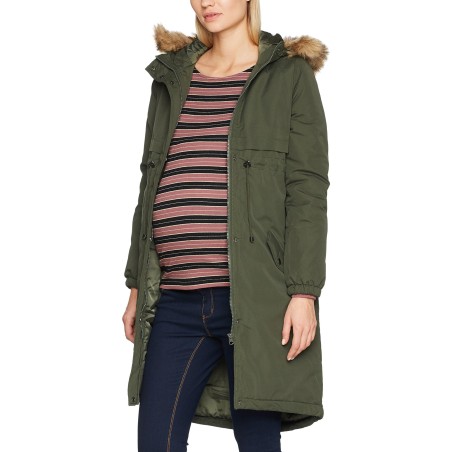 Mamalicious Zwangerschapsjas Parka Donkergroen S