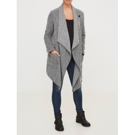 Mamalicious Zwangerschapsvest Watervalhals Grijs S tem XL