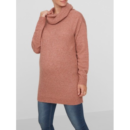 Mamalicious Zwangerschapstrui Lange Knit Oudroze S tem XL