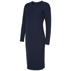 Mamalicious Zwangerschapsjurk Fijngebreid Blauw M TEM XL