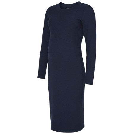 Mamalicious Zwangerschapsjurk Fijngebreid Blauw M TEM XL
