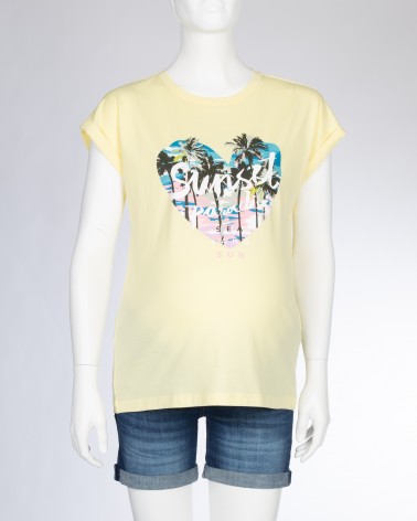 T-shirt Mamalicious MLVacay Sunset Paradise Nieuw